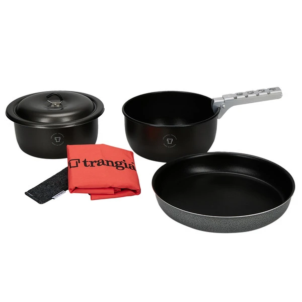 Trangia TUNDRA SET III, NON-STICK Campinggeschirr SCHWARZ/ SILBER/